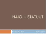 Haio – statuut - slide 1