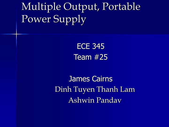 multiple output portable power supply