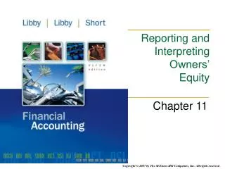 Reporting and Interpreting Owners’ Equity