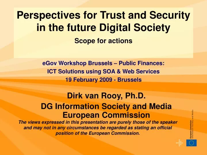 dirk van rooy ph d dg information society and media european commission
