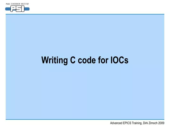 writing c code for iocs