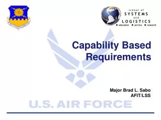 Capability Based Requirements