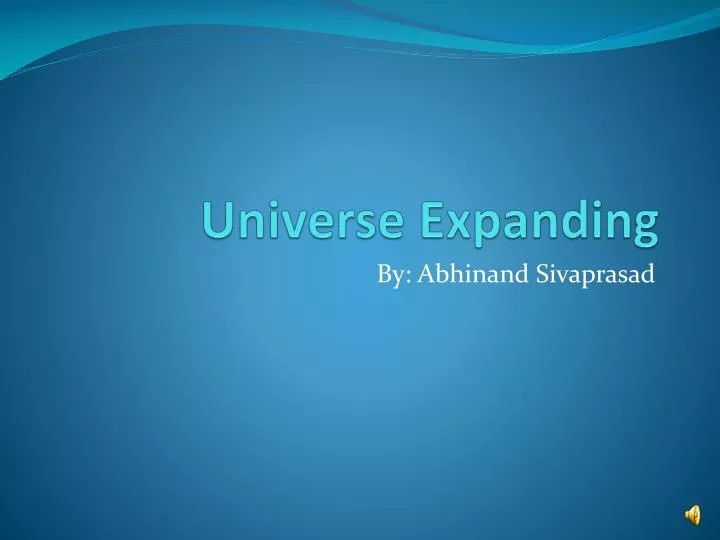 universe expanding