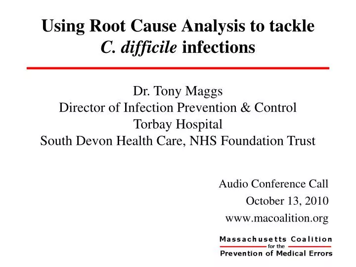 using root cause analysis to tackle c difficile infections