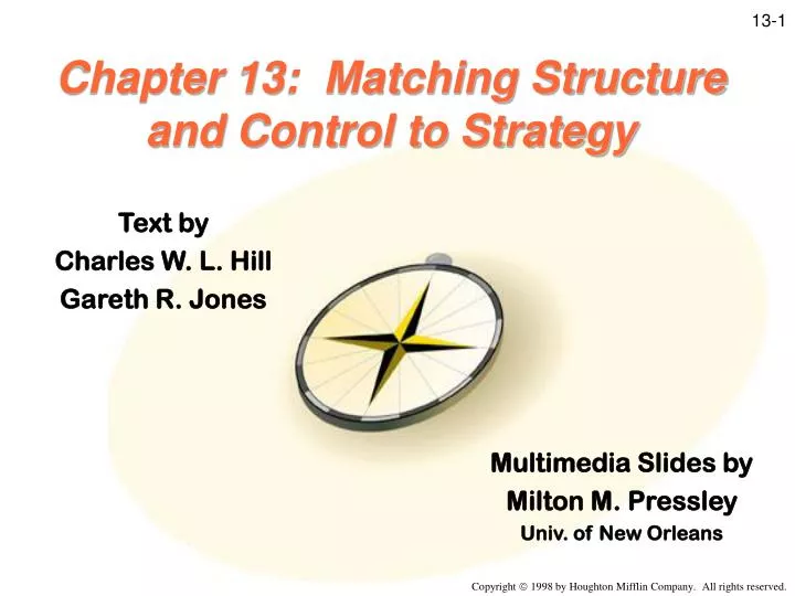 chapter 13 matching structure and control to strategy