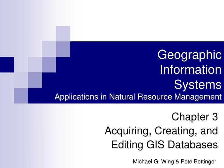 geographic information systems applications in natural resource management