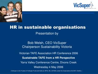 HR in sustainable organisations