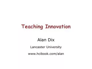 Teaching Innovation
