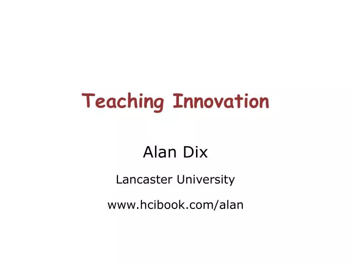 teaching innovation