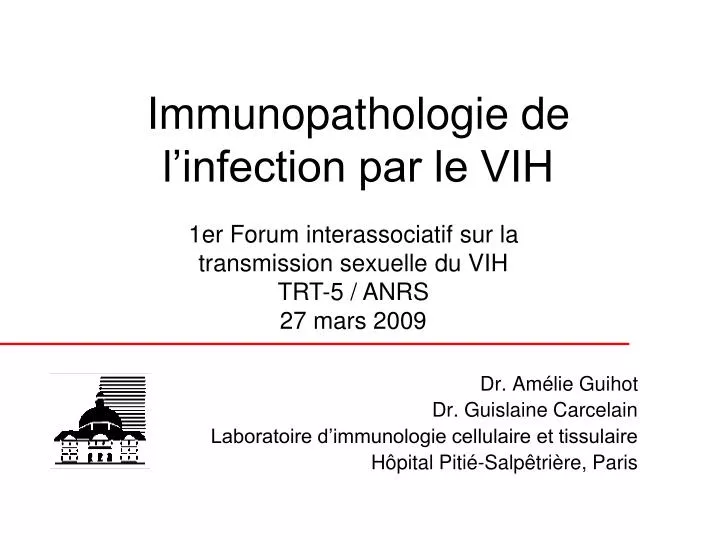 immunopathologie de l infection par le vih