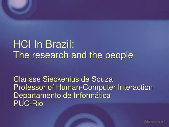 hci in brazil the research and the people