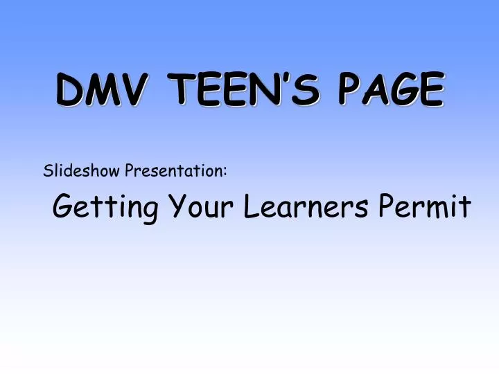 dmv teen s page