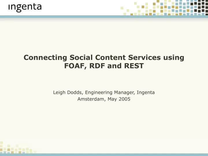 connecting social content services using foaf rdf and rest