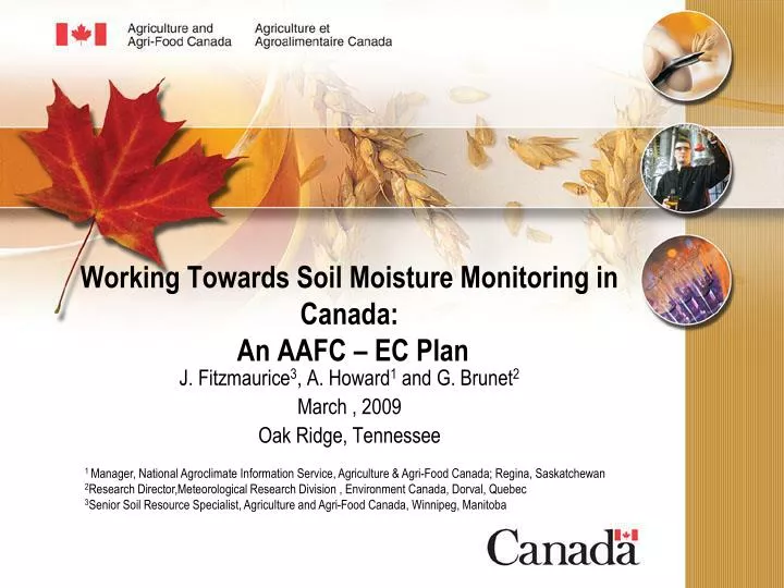 working towards soil moisture monitoring in canada an aafc ec plan