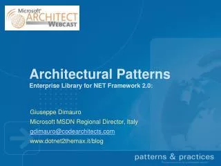 architectural patterns enterprise library for net framework 2 0