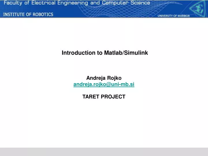 introduction to matlab simulink