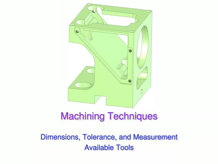 machining techniques