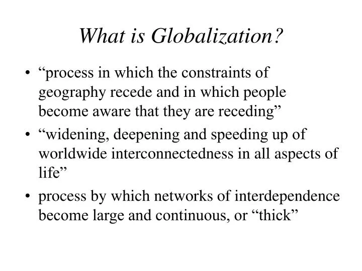 what is globalization