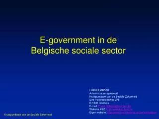 E-government in de Belgische sociale sector
