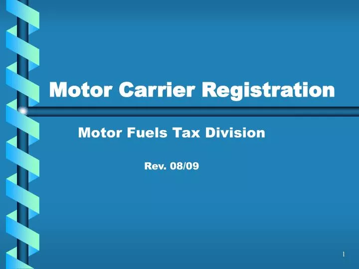 motor carrier registration