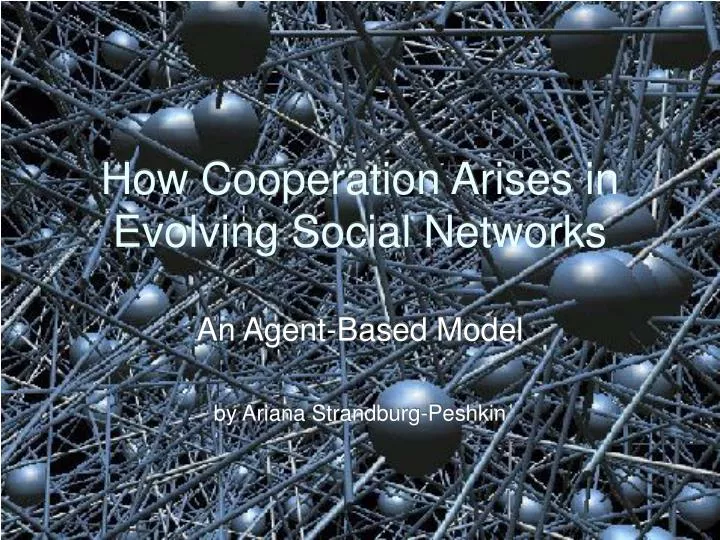how cooperation arises in evolving social networks