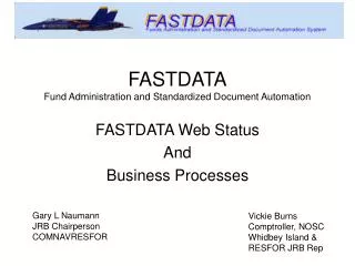 FASTDATA Fund Administration and Standardized Document Automation