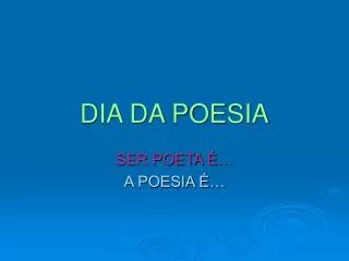 DIA DA POESIA