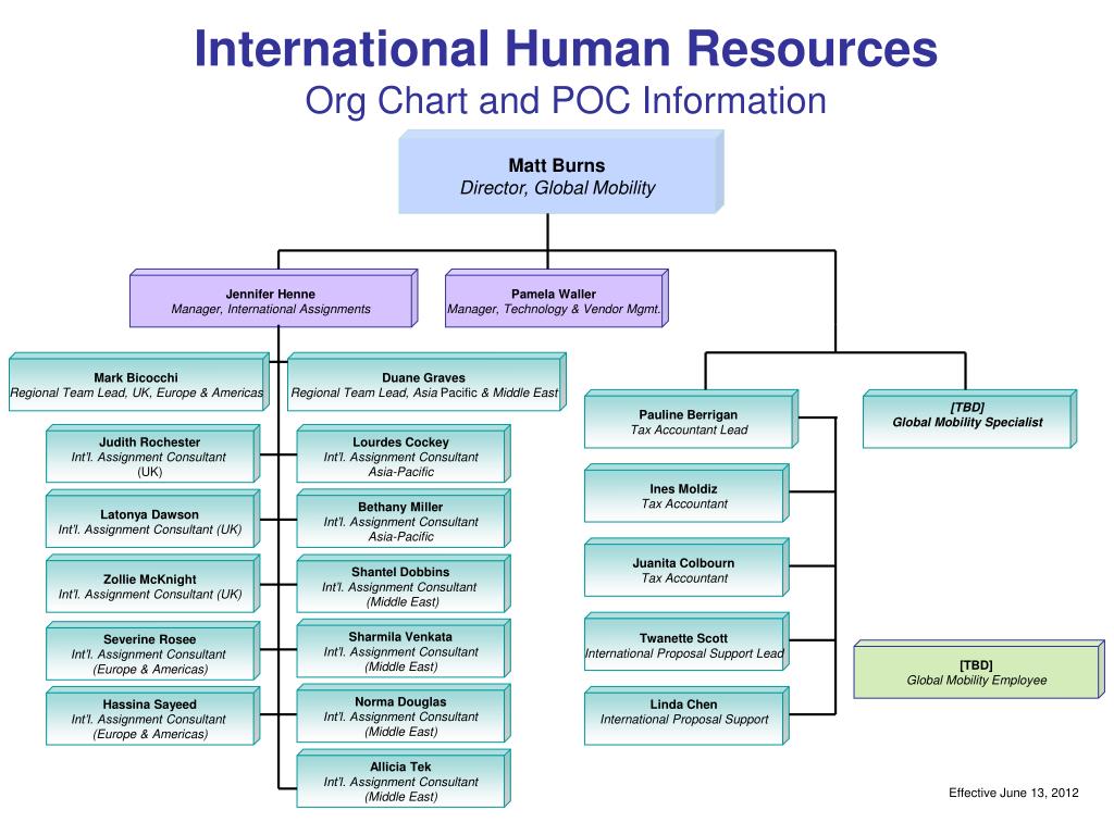 PPT - International Human Resources Org Chart and POC Information ...