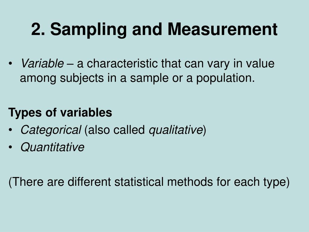 Sample Measurement PPT - 2. Sampling and Measurement PowerPoint Presentation, free ...