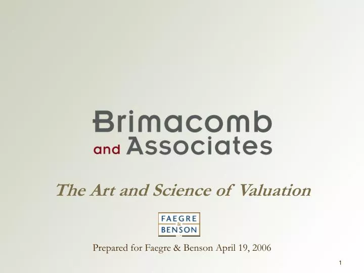 the art and science of valuation