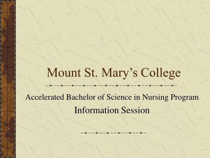 mount st mary s college