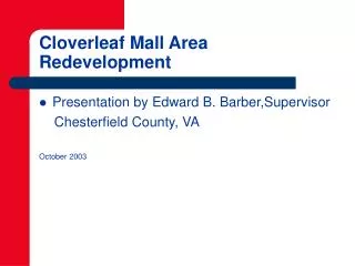 Cloverleaf Mall Area Redevelopment