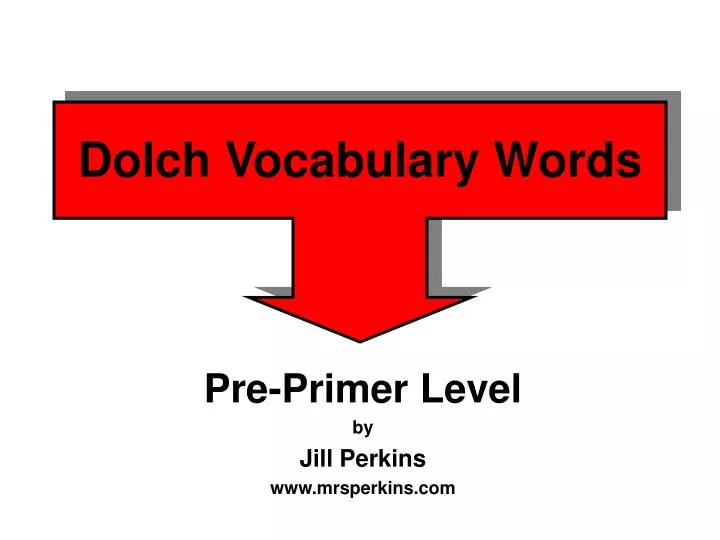 dolch vocabulary words