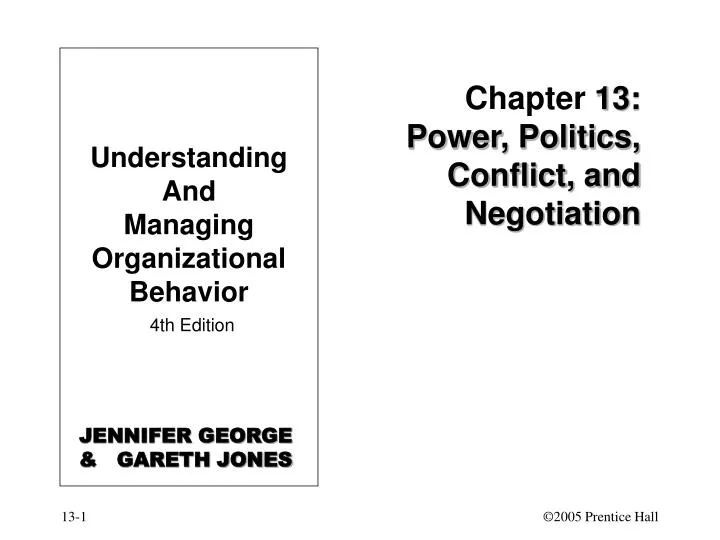 chapter 13 power politics conflict and negotiation