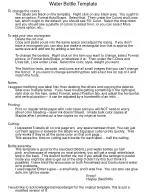 Water Bottle Template - slide 1