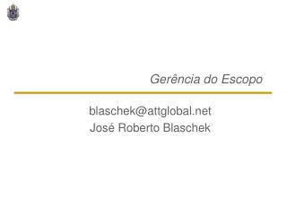 ger ncia do escopo