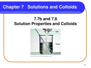 Chapter 7 Solutions and Colloids