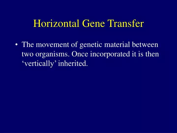 horizontal gene transfer