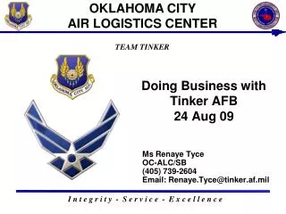 Doing Business with Tinker AFB 24 Aug 09