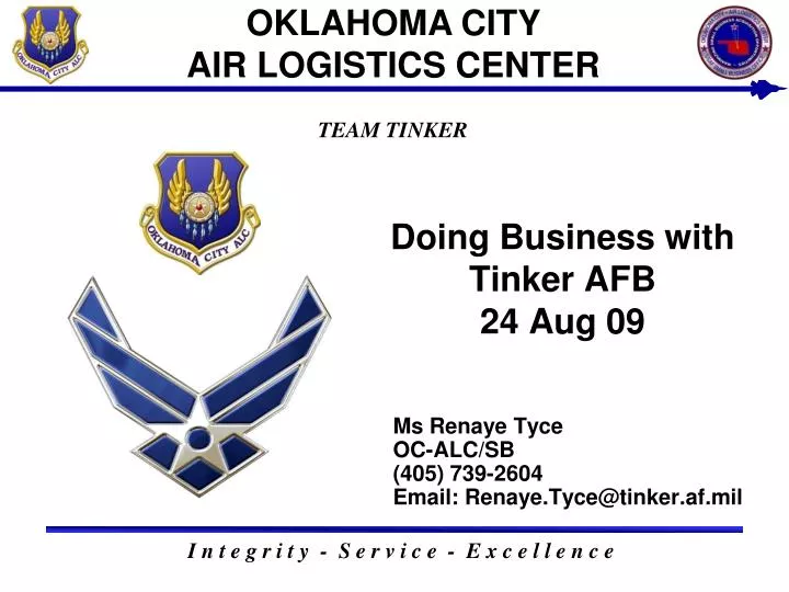 doing business with tinker afb 24 aug 09
