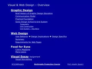 Visual &amp; Web Design – Overview