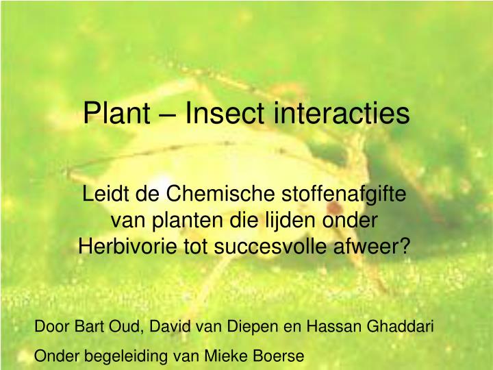 plant insect interacties