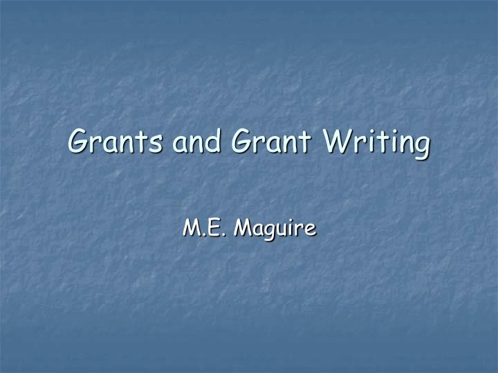 grants and grant writing