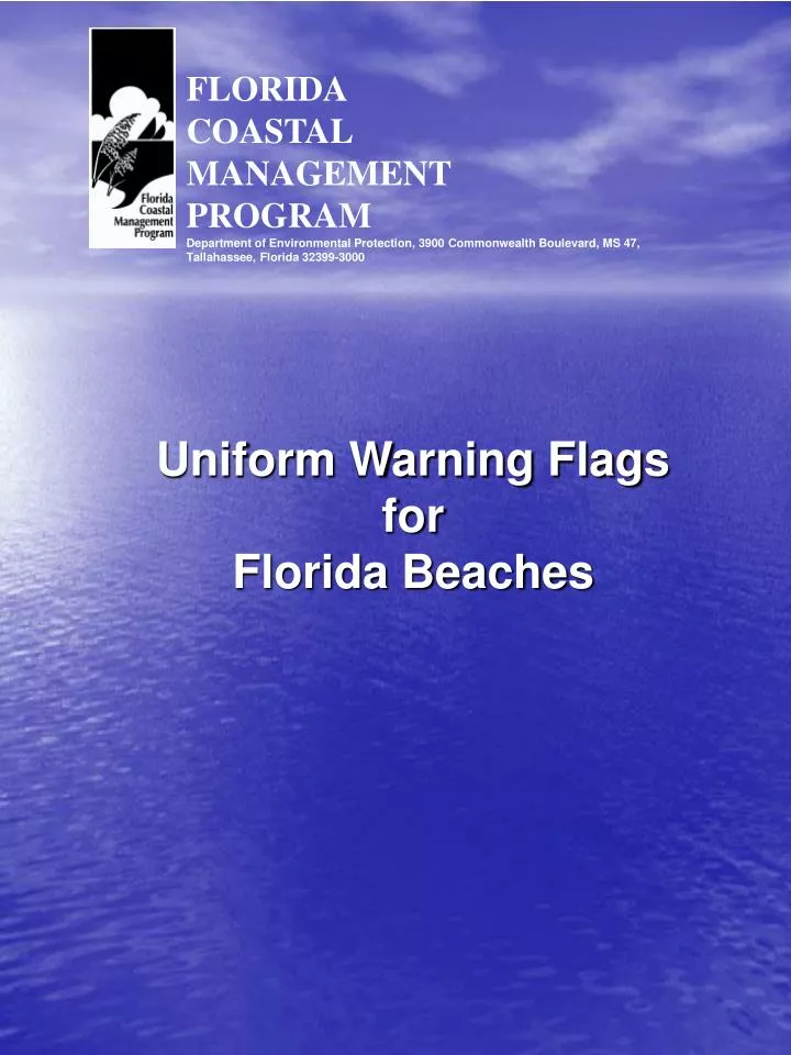 uniform warning flags for florida beaches