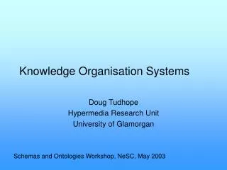 Knowledge Organisation Systems