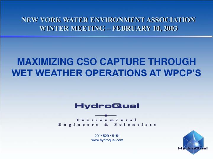 new york water environment association winter meeting february 10 2003