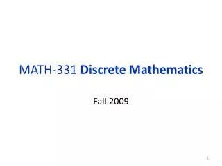 MATH-331 Discrete Mathematics