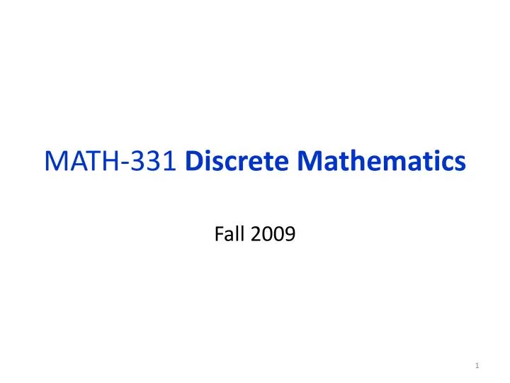 math 331 discrete mathematics