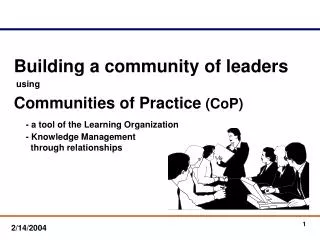 Building a community of leaders using Communities of Practice (CoP) - a tool of the Learning Organization - Knowledge