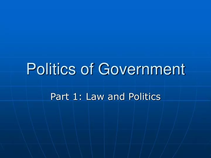 politics of government